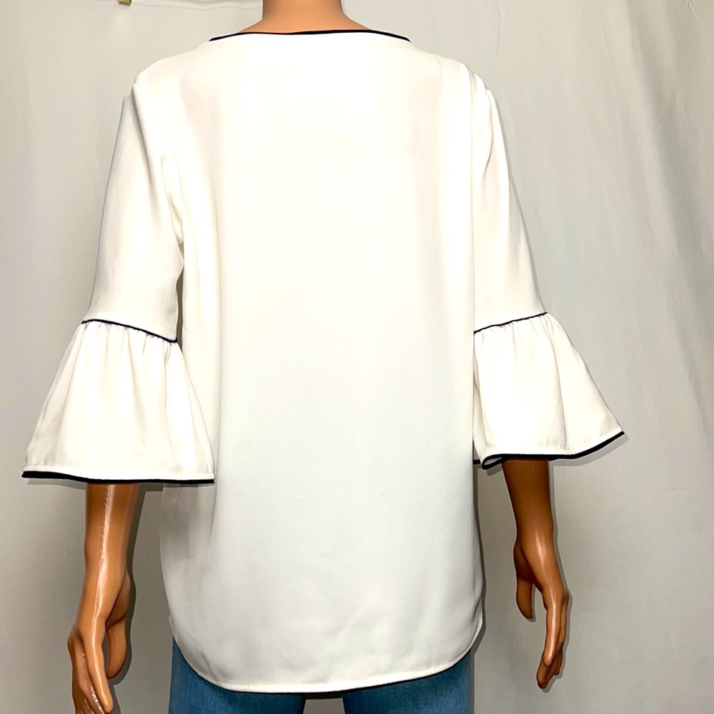 Calvin Klein Tunic Blouse White. Size Medium. - Picture 5 of 10